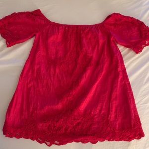 Free People Crochet Off Shoulder Dress